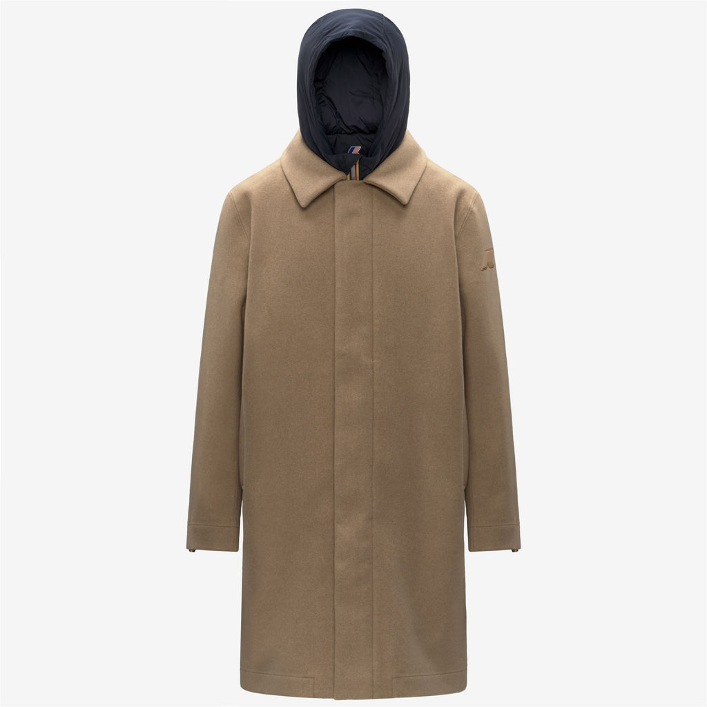 Jackets_Man_POIROL WOOL NYLON_3/4 Length_Beige Khaki - Blue Depth - Commercial 1