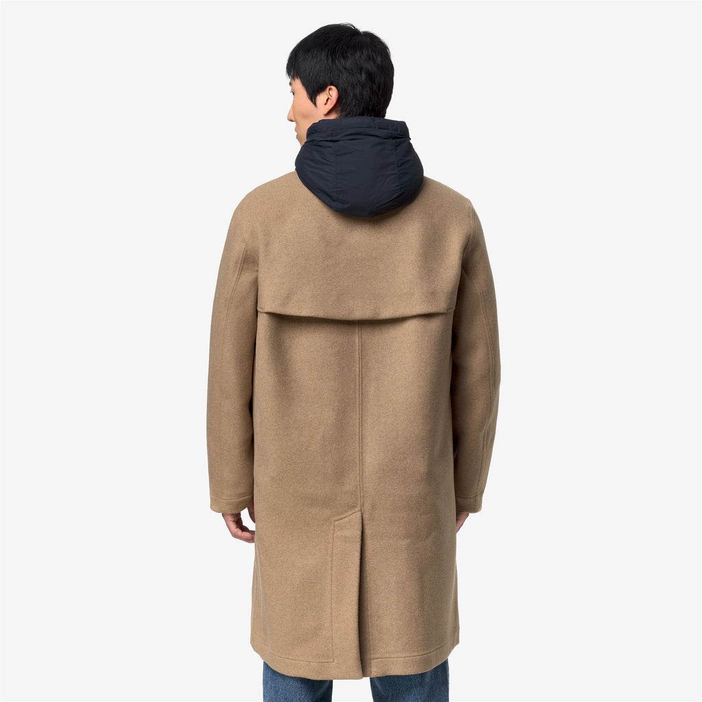 Jackets_Man_POIROL WOOL NYLON_3/4 Length_Beige Khaki - Blue Depth - Commercial 6