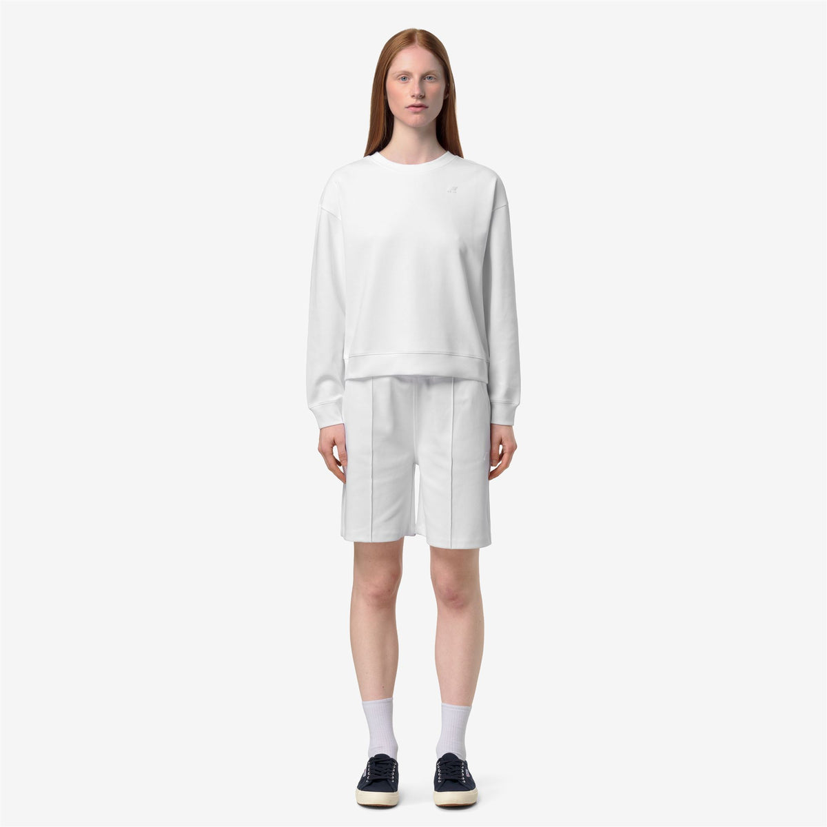 Fleece_Woman_LOIZELLE INTERLOCK_Pull Over_White - White - Commercial 4