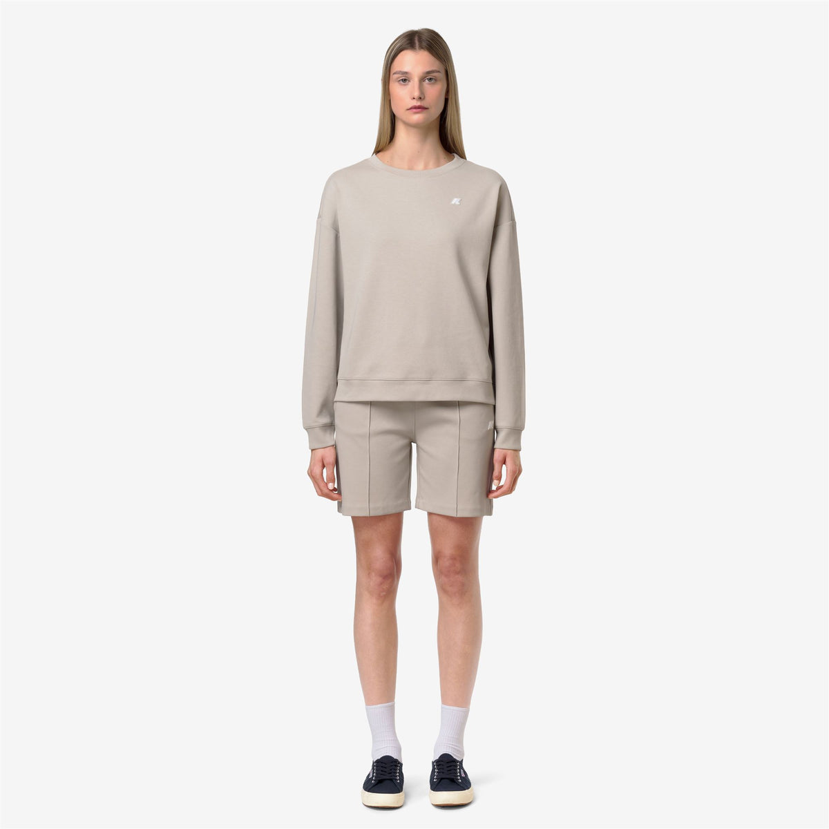 Fleece_Woman_LOIZELLE INTERLOCK_Pull Over_BEIGE LT - Commercial 4