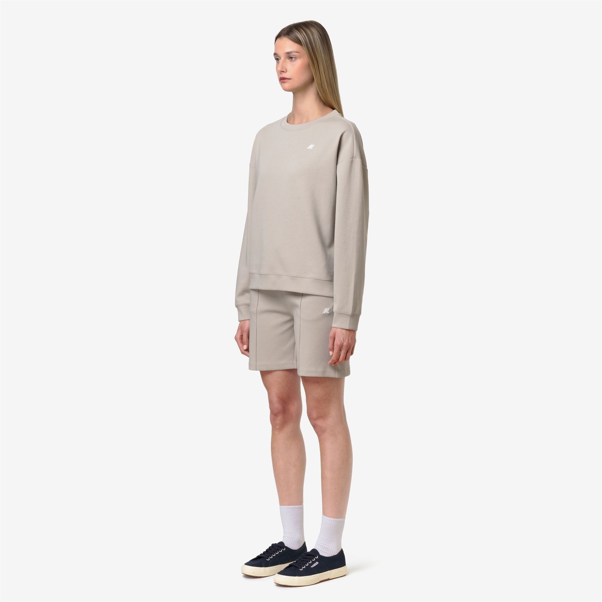 Fleece_Woman_LOIZELLE INTERLOCK_Pull Over_BEIGE LT - Commercial 5