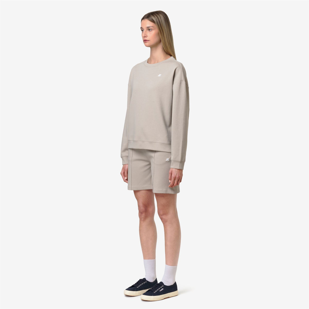 Fleece_Woman_LOIZELLE INTERLOCK_Pull Over_BEIGE LT - Commercial 5