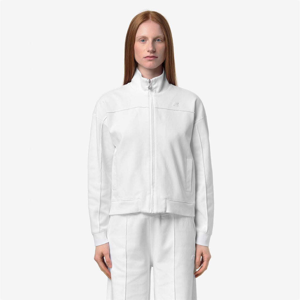 Fleece_Woman_ARVINNE INTERLOCK_Jacket_White - White - Commercial 4