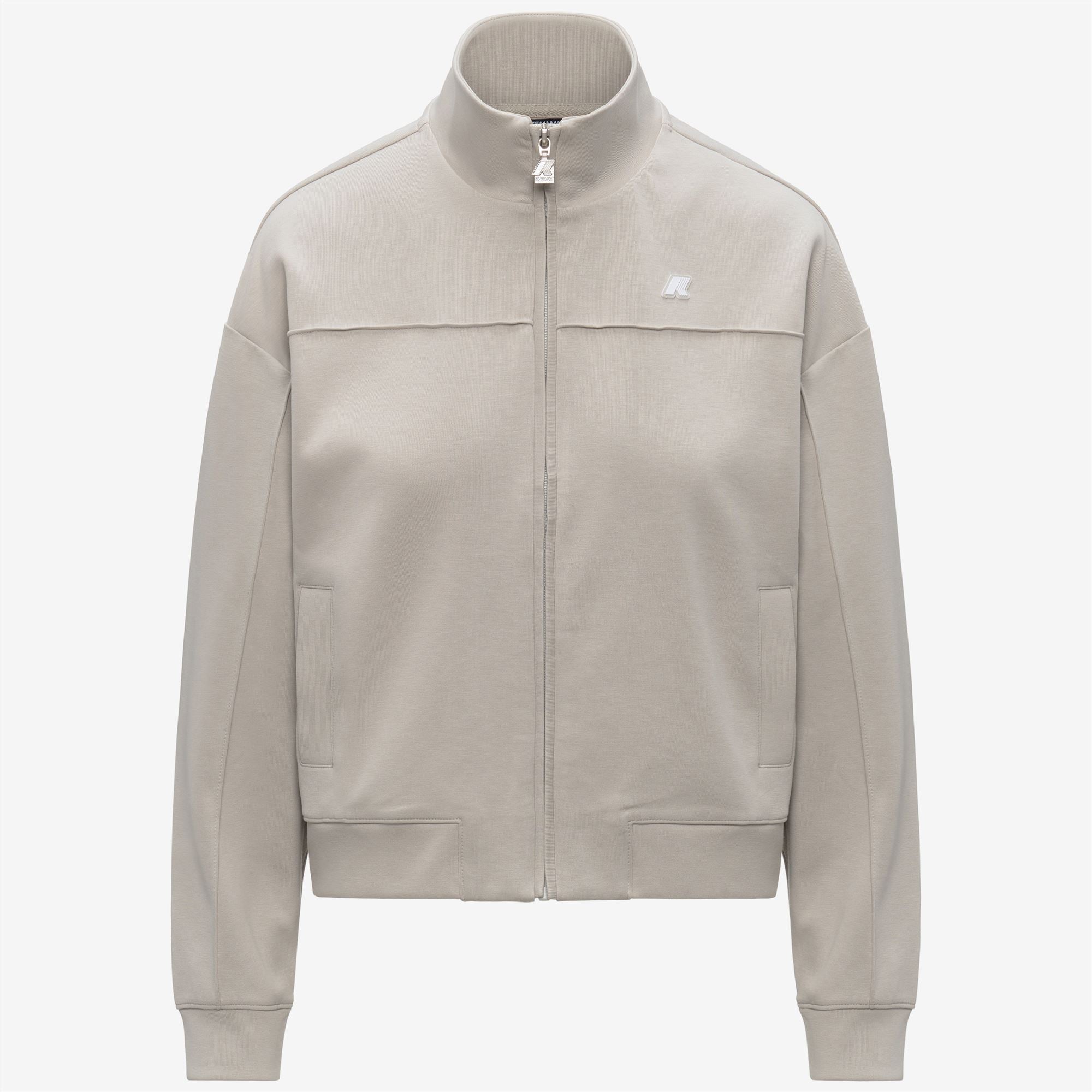 Fleece_Woman_ARVINNE INTERLOCK_Jacket_BEIGE LT - Commercial 1