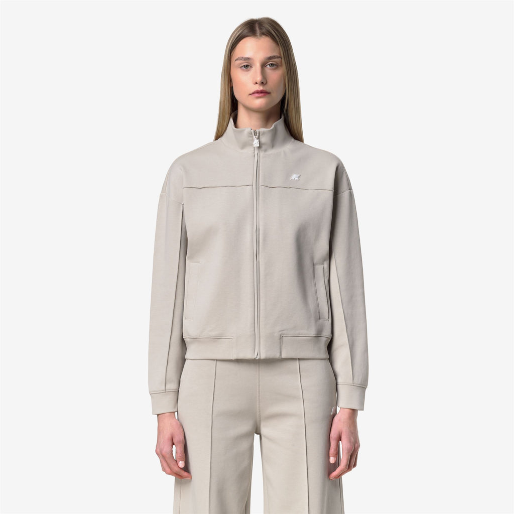 Fleece_Woman_ARVINNE INTERLOCK_Jacket_BEIGE LT - Commercial 4
