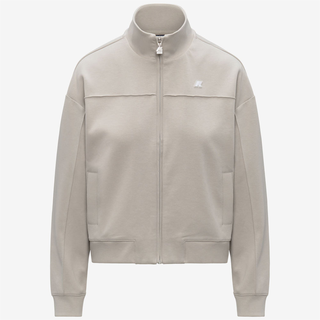 Fleece_Woman_ARVINNE INTERLOCK_Jacket_BEIGE LT - Commercial 1