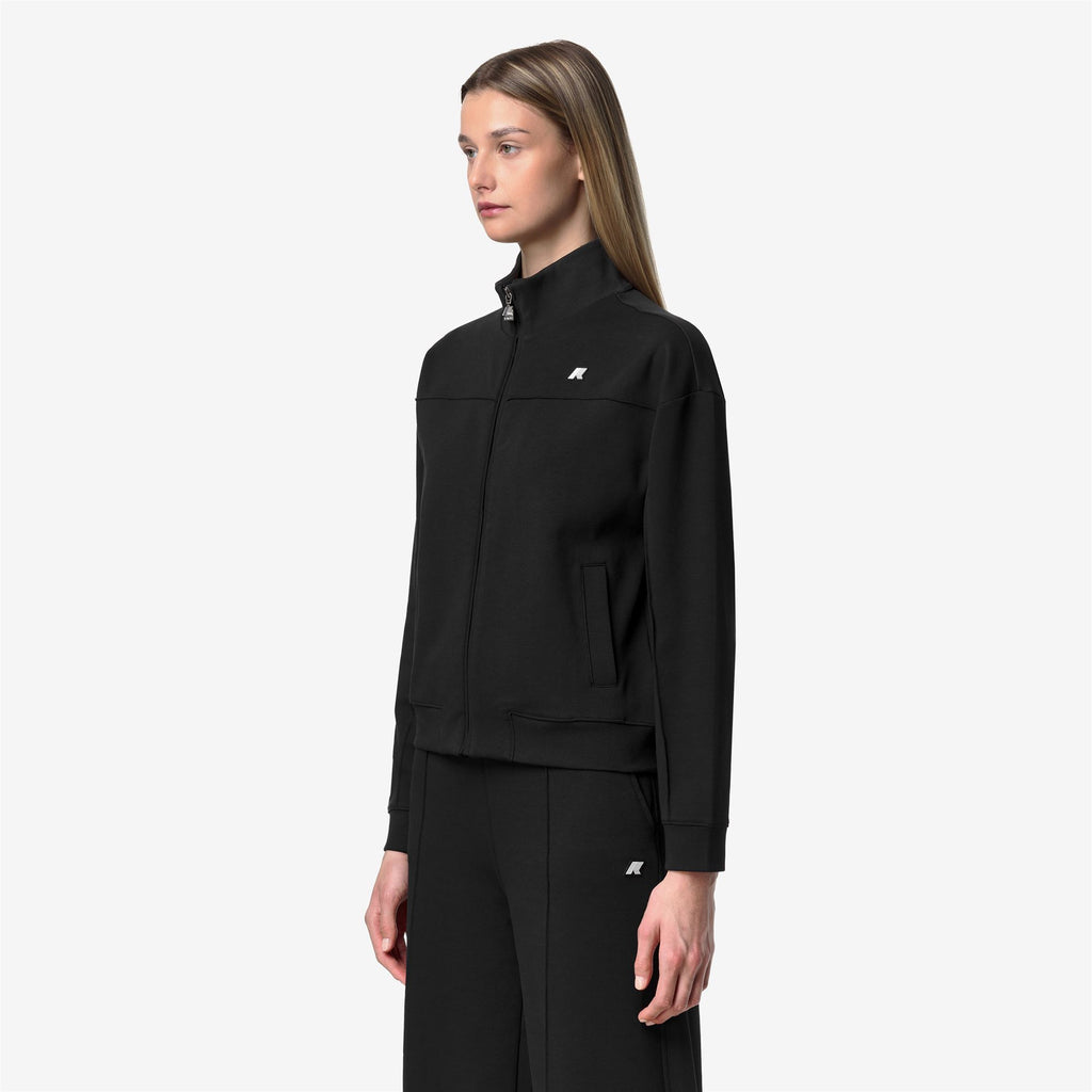 Fleece_Woman_ARVINNE INTERLOCK_Jacket_Black Pure - Black Pure - Commercial 5
