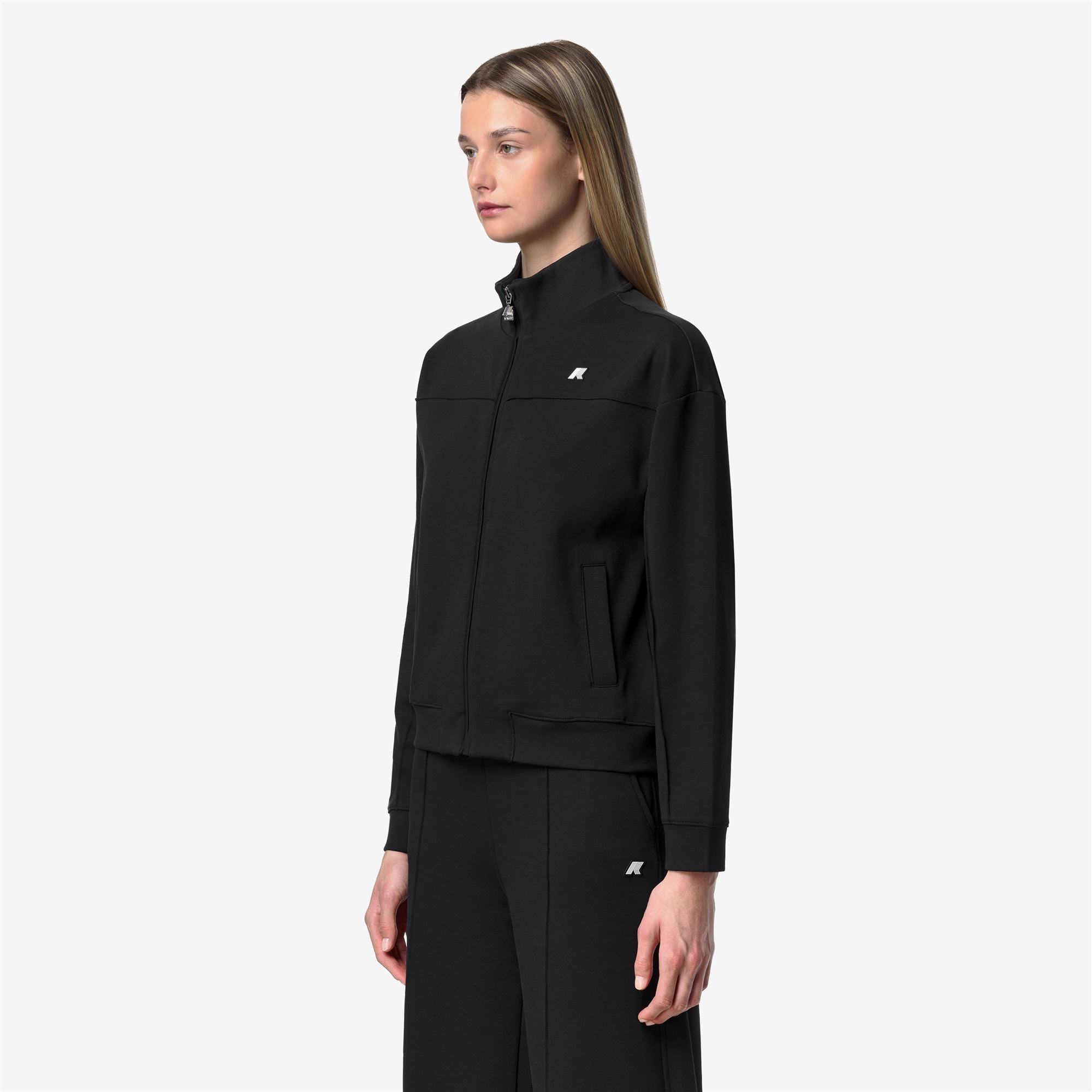 Fleece_Woman_ARVINNE INTERLOCK_Jacket_Black Pure - Black Pure - Commercial 5