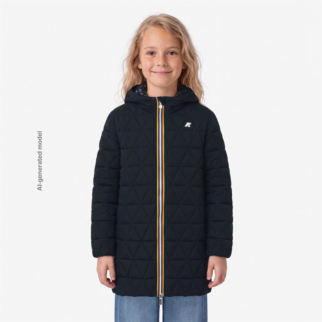 Jackets_GIRL_P.  MADDY DIAMOND QUILTED WARM_3/4 Length_Blue Depth - Commercial 4