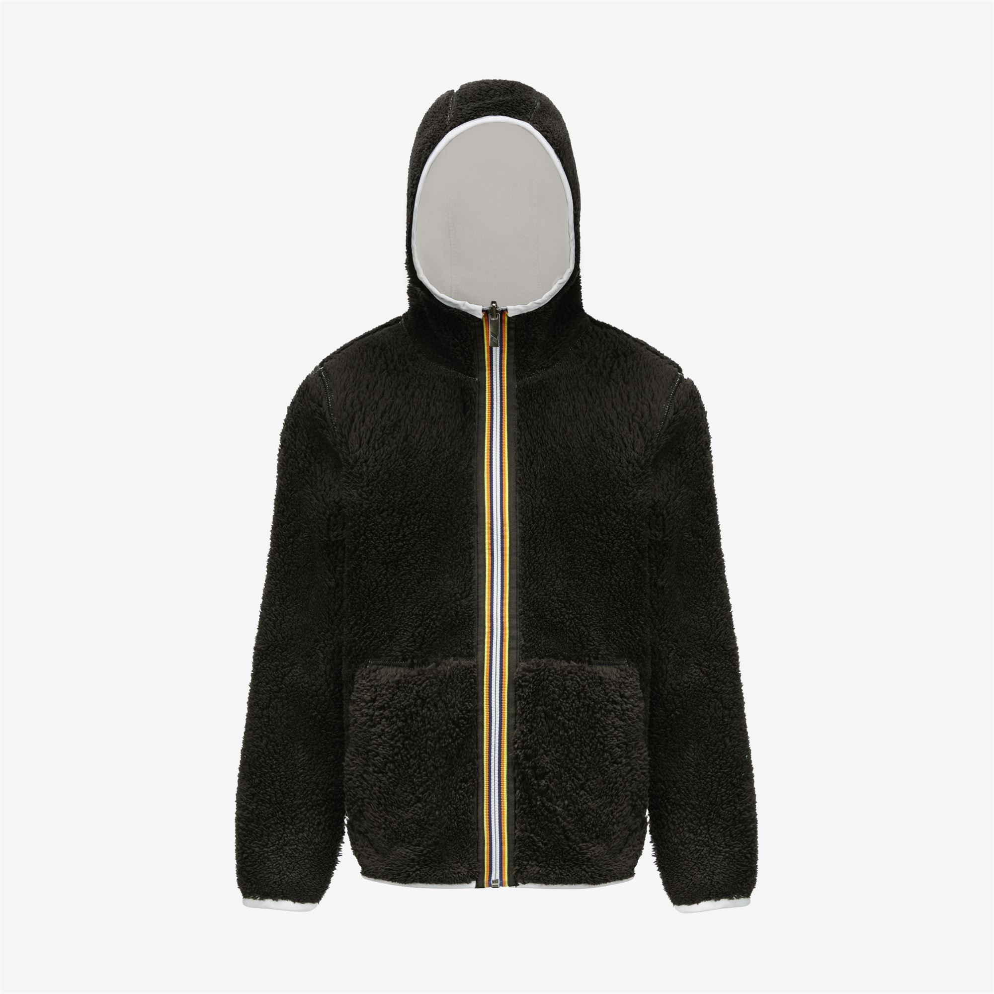 Fleece_Girl_P. LILY POLAR DOUBLE_Jacket_White Milk - Black Pure - Commercial 2