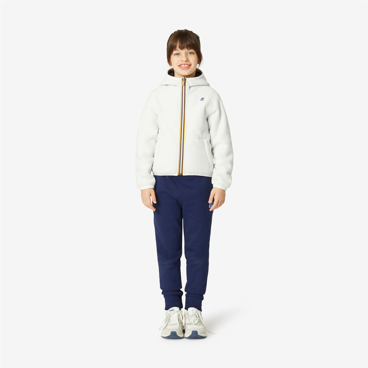 P. LILY POLAR DOUBLE Fleece Jacket White Milk Pure