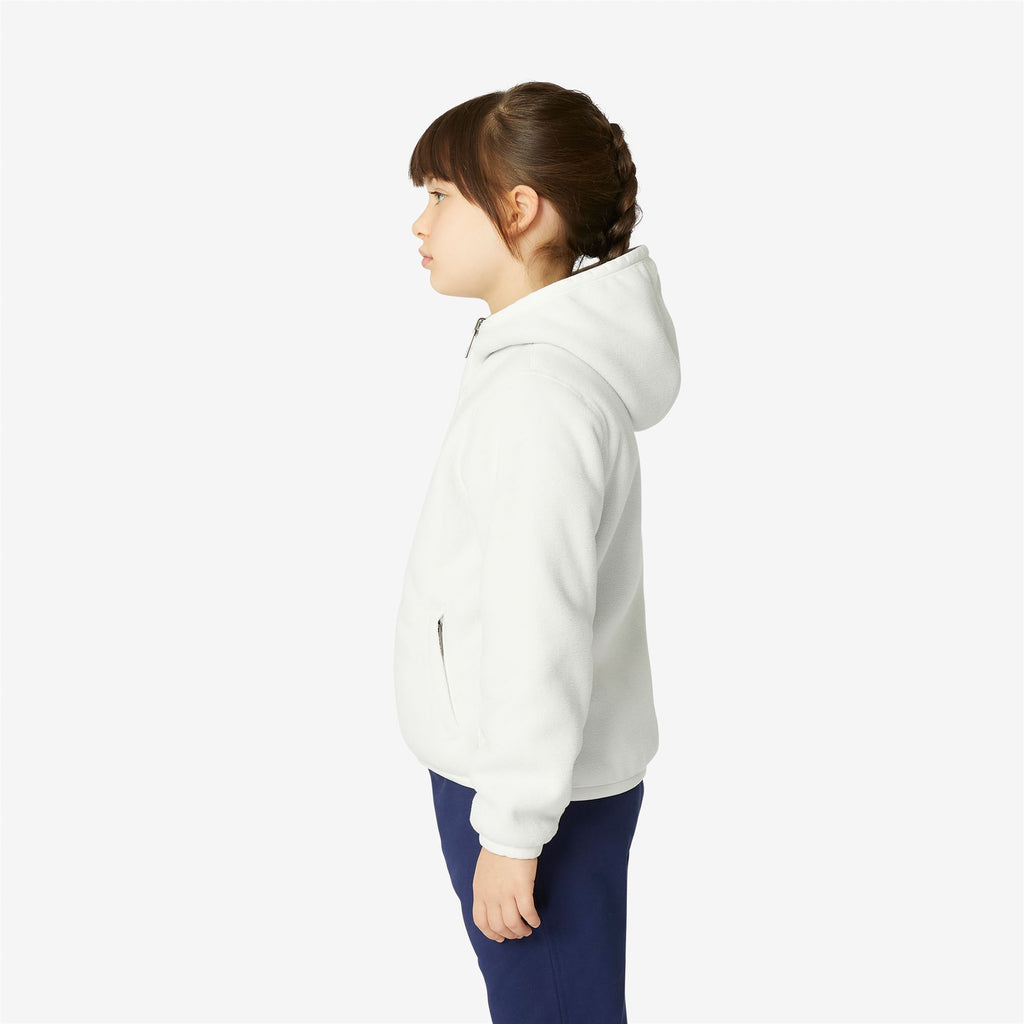 Fleece_Girl_P. LILY POLAR DOUBLE_Jacket_White Milk - Black Pure - Commercial 5