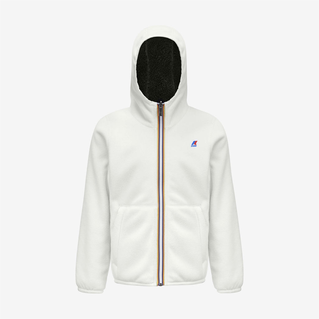 Fleece_Girl_P. LILY POLAR DOUBLE_Jacket_White Milk - Black Pure - Commercial 1