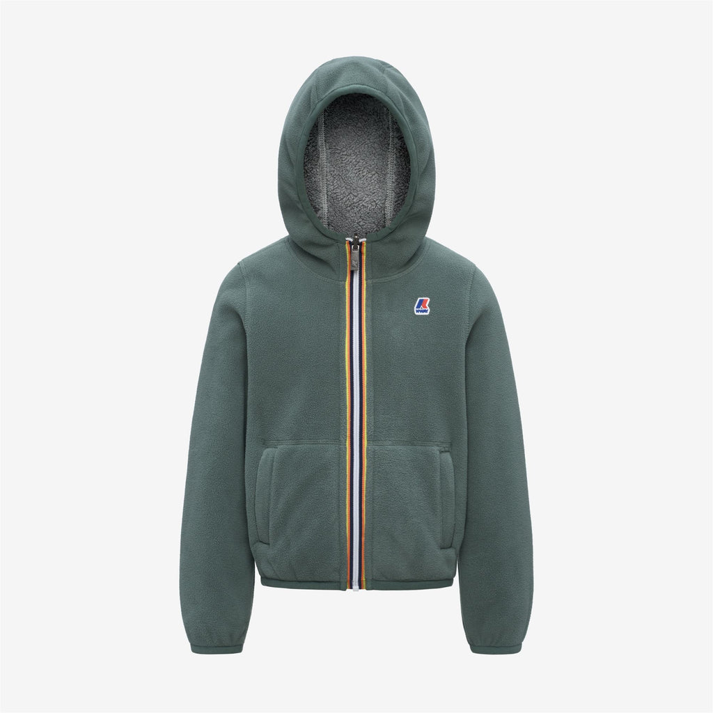 Fleece_GIRL_P. LILY POLAR DOUBLE_Jacket_Green Laurel - Grey Lt - Commercial 1