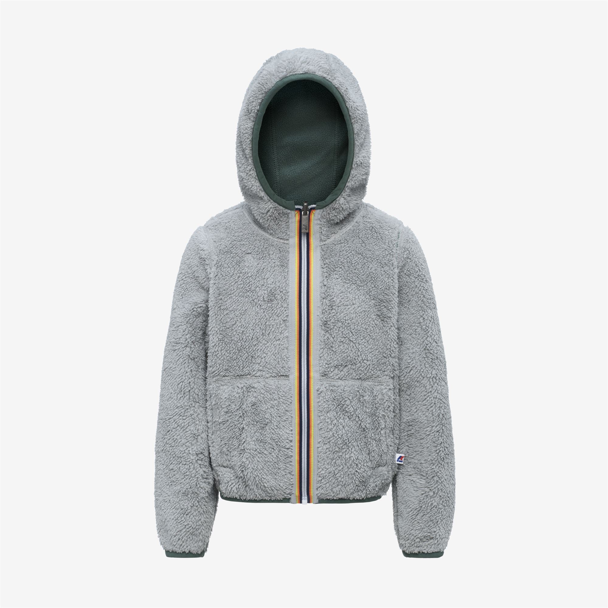 Fleece_GIRL_P. LILY POLAR DOUBLE_Jacket_Green Laurel - Grey Lt - Commercial 2