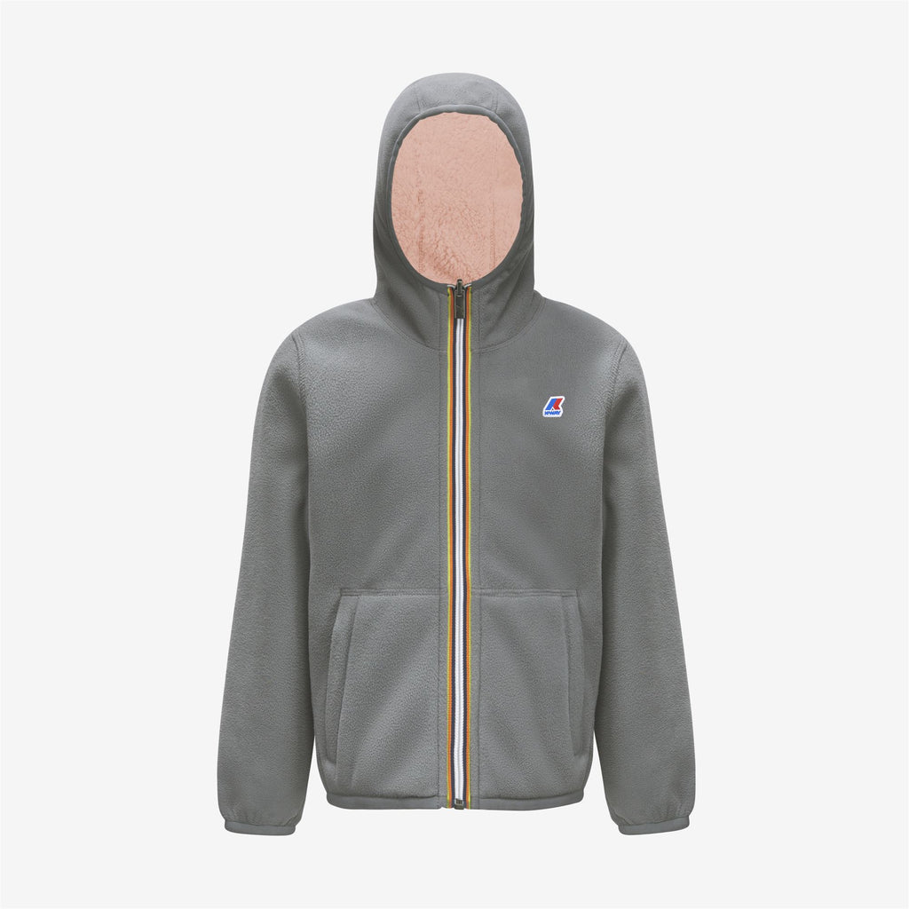 Fleece_GIRL_P. LILY POLAR DOUBLE_Jacket_Grey Md Steel - Pink Dafne - Commercial 1