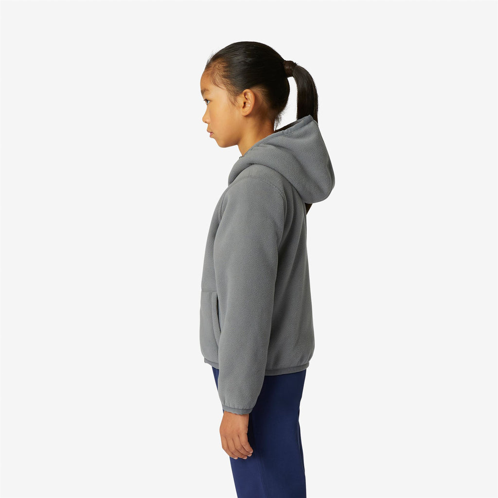 Fleece_GIRL_P. LILY POLAR DOUBLE_Jacket_Grey Md Steel - Pink Dafne - Commercial 5