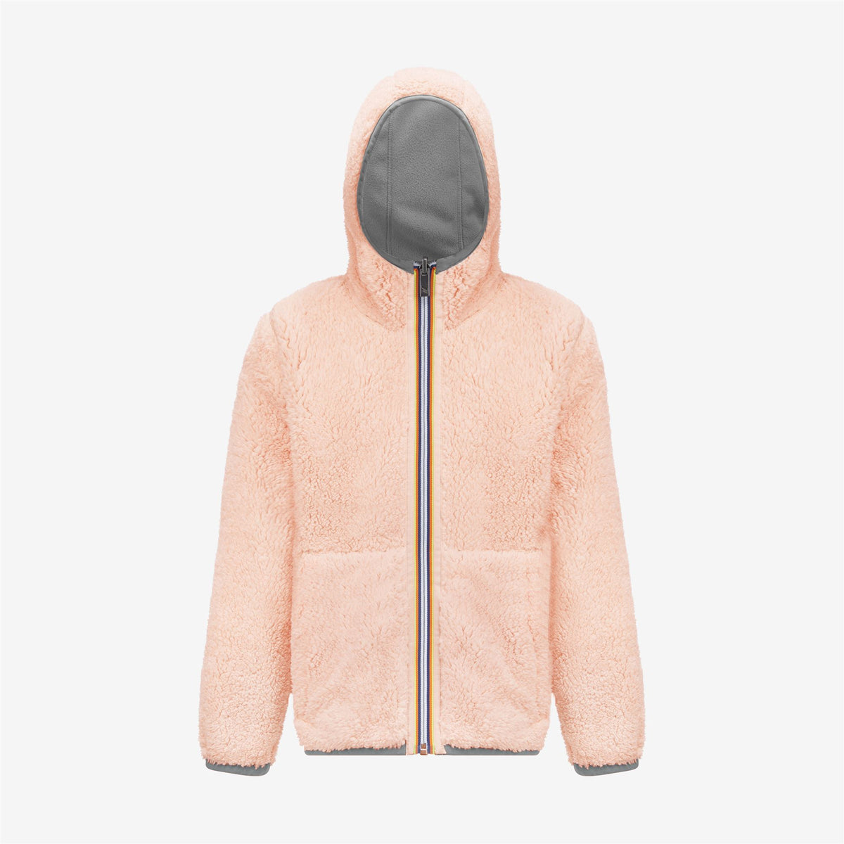 Fleece_GIRL_P. LILY POLAR DOUBLE_Jacket_Grey Md Steel - Pink Dafne - Commercial 2