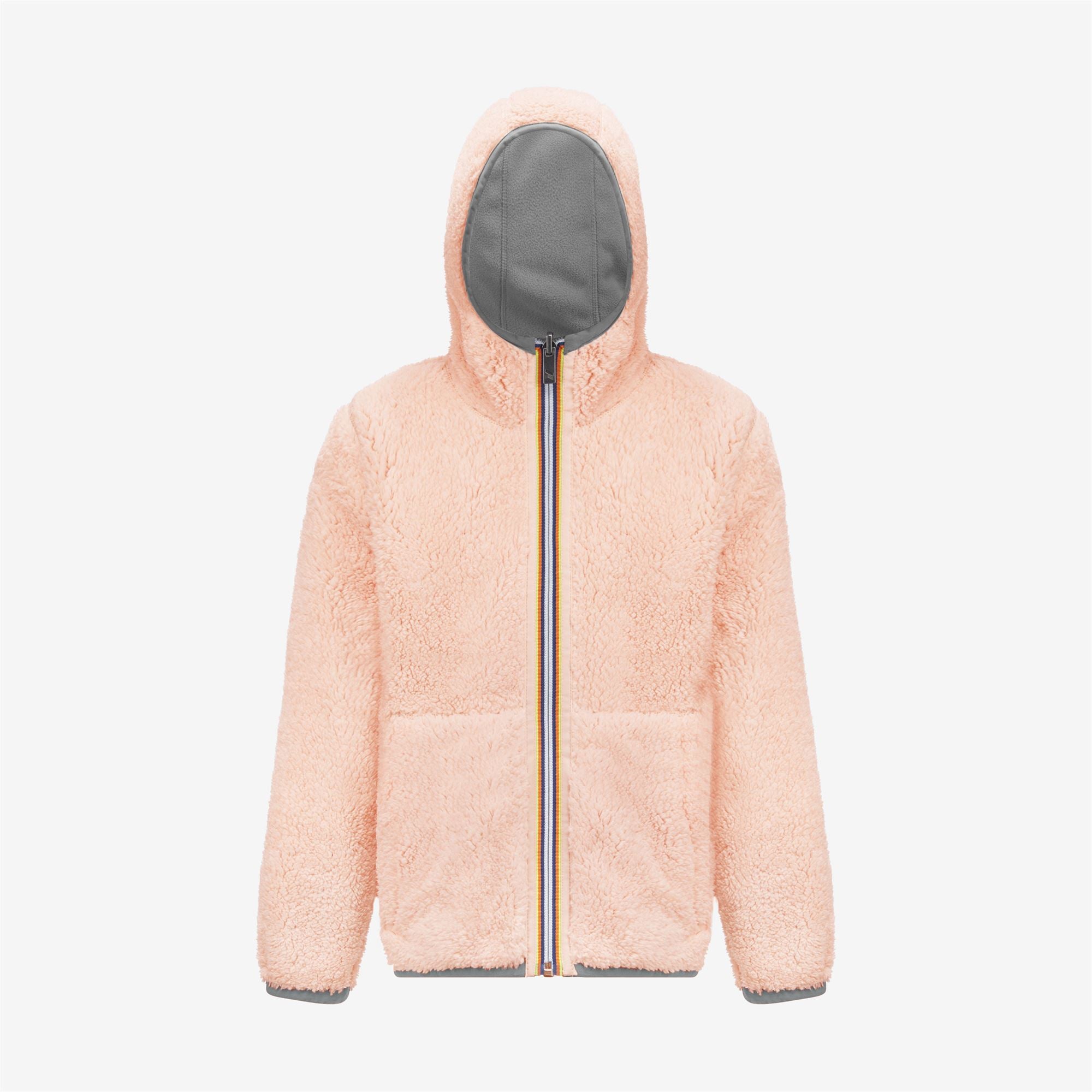 Fleece_GIRL_P. LILY POLAR DOUBLE_Jacket_Grey Md Steel - Pink Dafne - Commercial 2