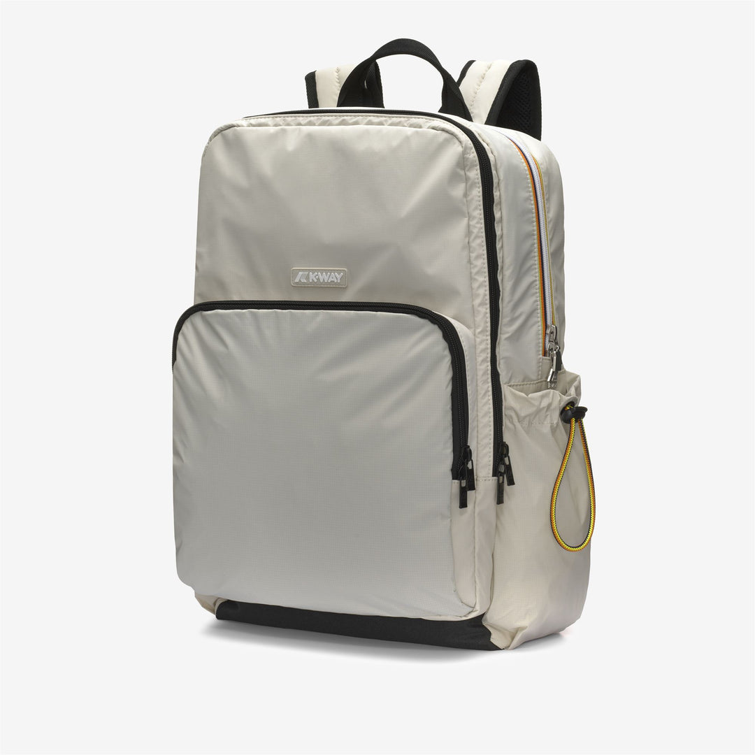 Zaino Città Unisex Beige Grigio con Scomparto Laptop Imbottito main