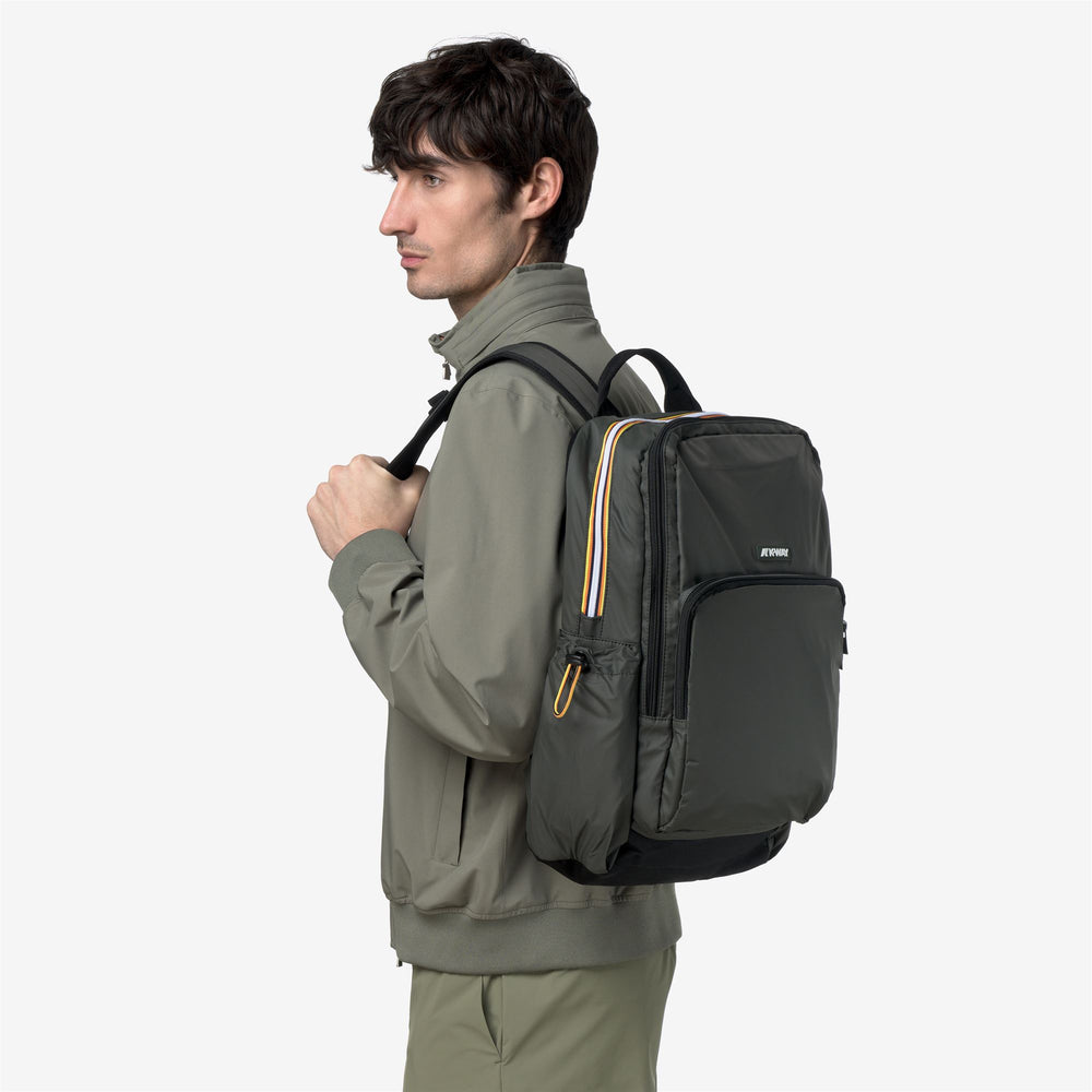 Blackish green Unisex City Backpack with Padded Laptop Compartment 02