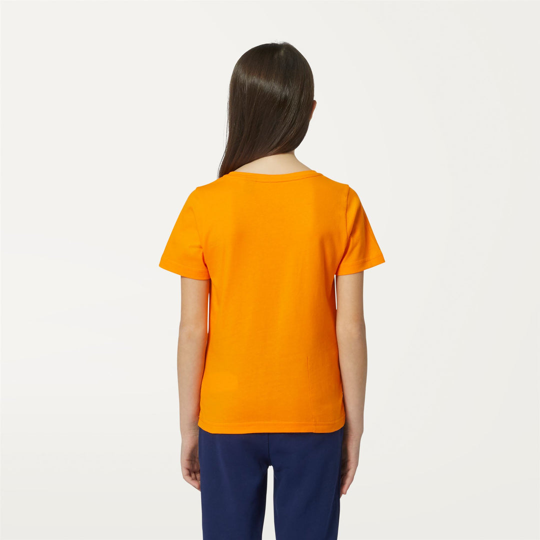 T-ShirtsTop Kid unisex P. LE VRAI 3.0 EDOUARD T-Shirt ORANGE Dressed Front Double		