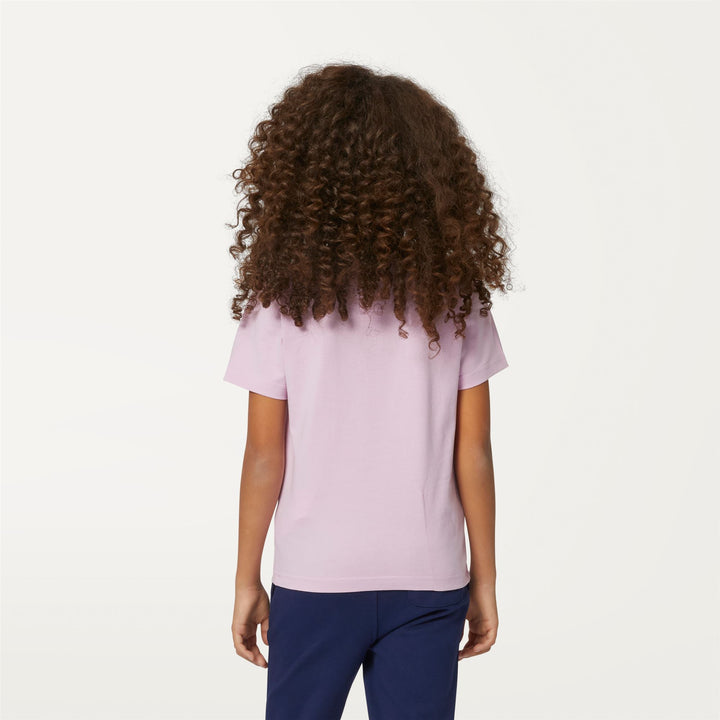 T-ShirtsTop Kid unisex P. LE VRAI 3.0 EDOUARD T-Shirt PINK LAVENDER Dressed Front Double		