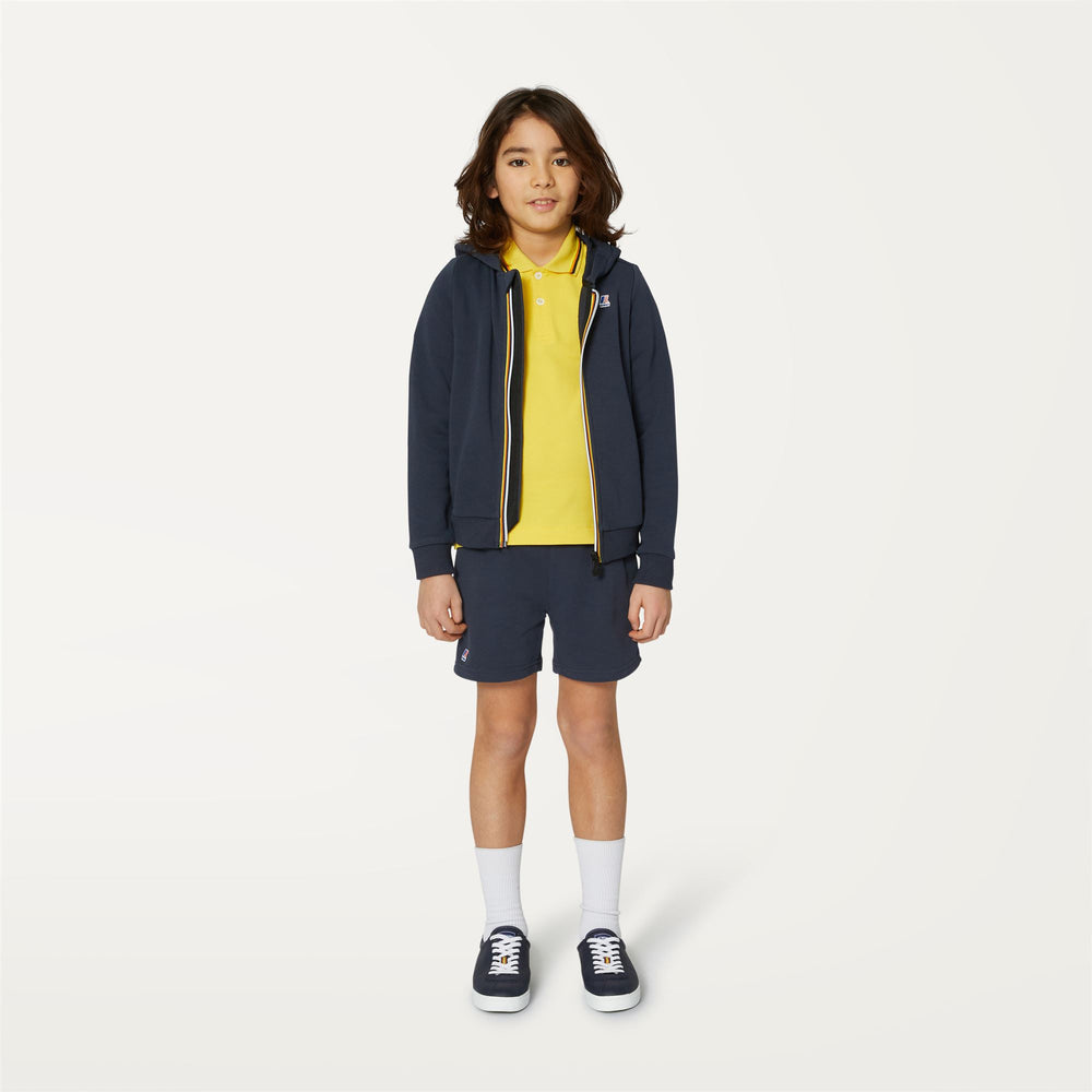 Blue unisex Kids Fleece Jacket for City Wear 02