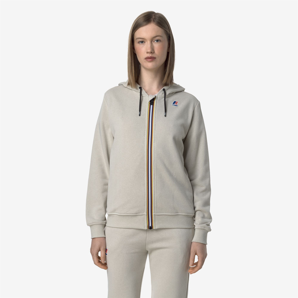 Beige Grey Unisex Lightweight Fleece Jacket for City Wear 02