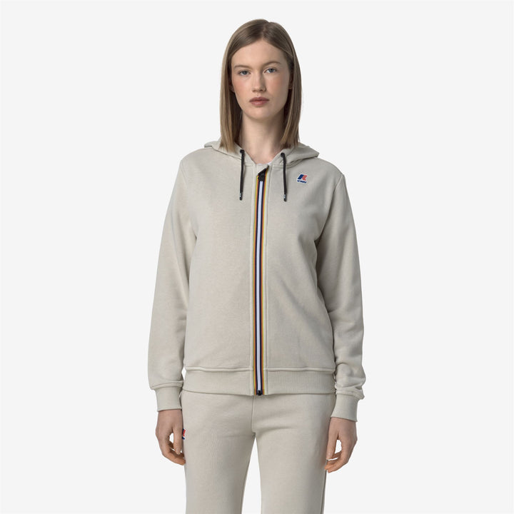 Beige Grey Unisex Lightweight Fleece Jacket for City Wear 3