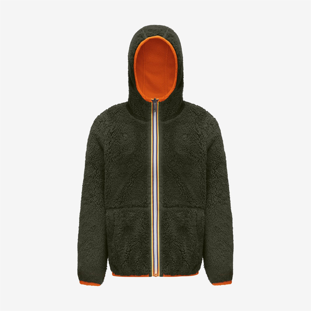 Fleece_Boy_P. JACQUES POLAR DOUBLE_Jacket_Orange Rust - GREEN BLACKISH - Commercial 2