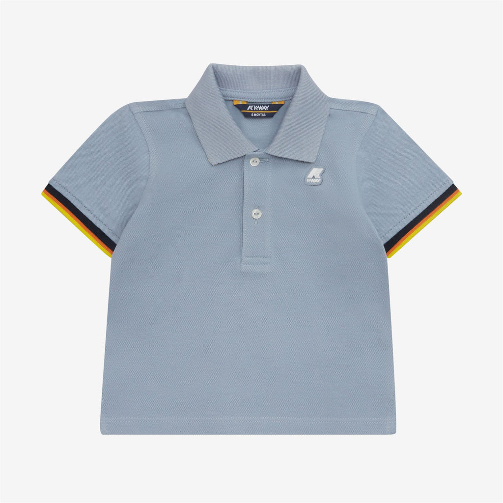 Polo Shirts_Kid unisex_E. VINCENT CONTRAST_Polo_AZURE BLIZZARD - Commercial 1