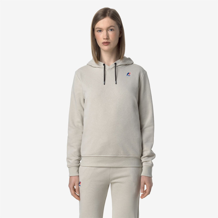 Beige Grey Unisex Lightweight Fleece Jumper for City Wear 3