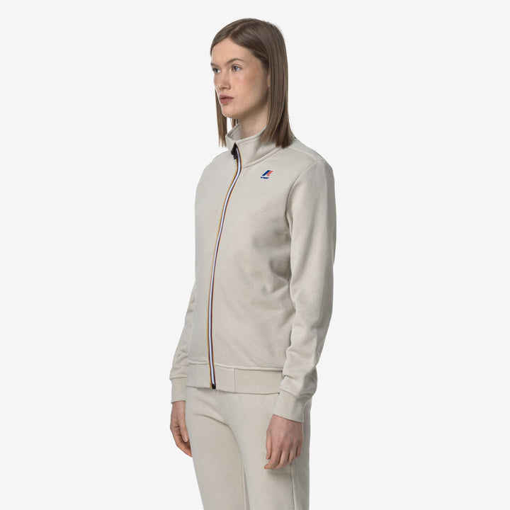 Beige Grey Unisex Fleece Jacket for Casual City Wear 4