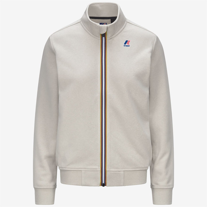 Beige Grey Unisex Fleece Jacket for Casual City Wear 1