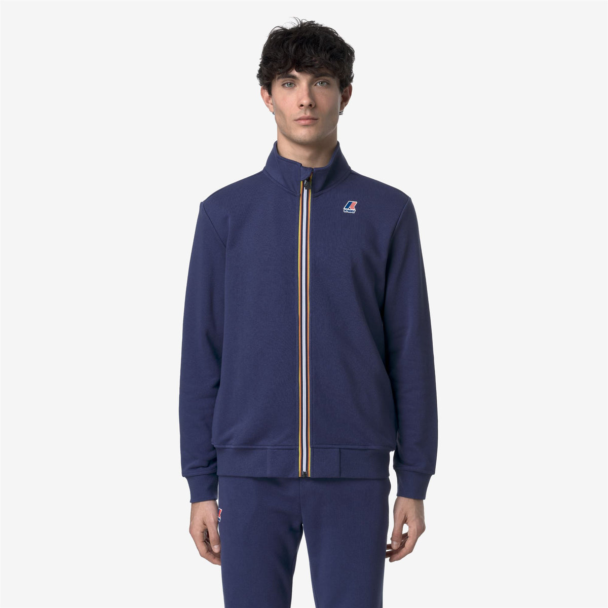 Fleece_UNISEX_ AUGUR POLY COTTON_Jacket_Blue Deep Cobalt - Commercial 4