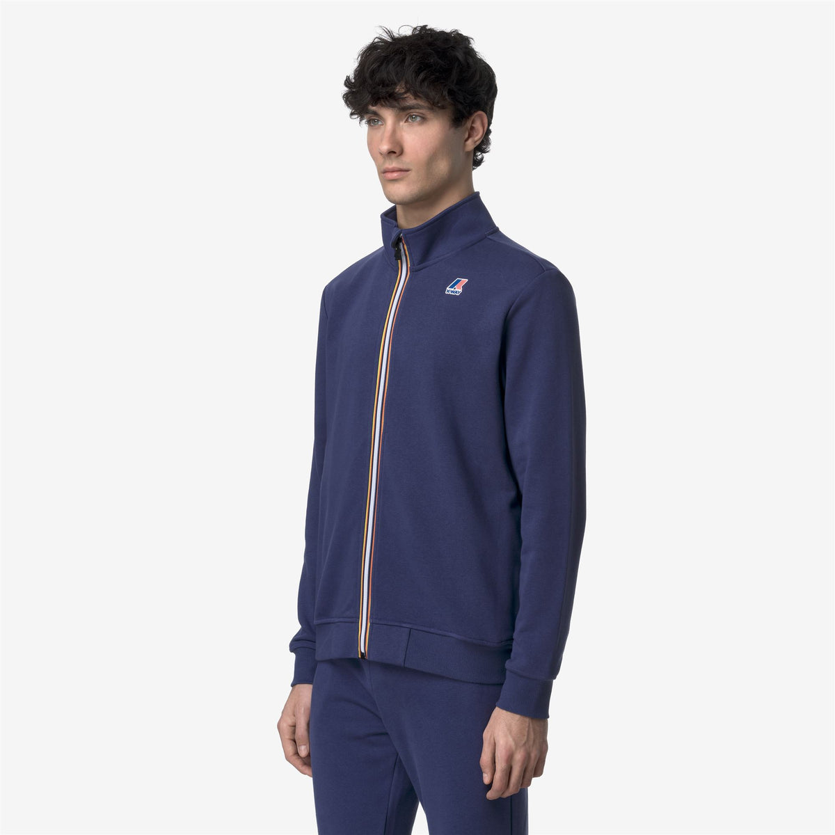 Fleece_UNISEX_ AUGUR POLY COTTON_Jacket_Blue Deep Cobalt - Commercial 5