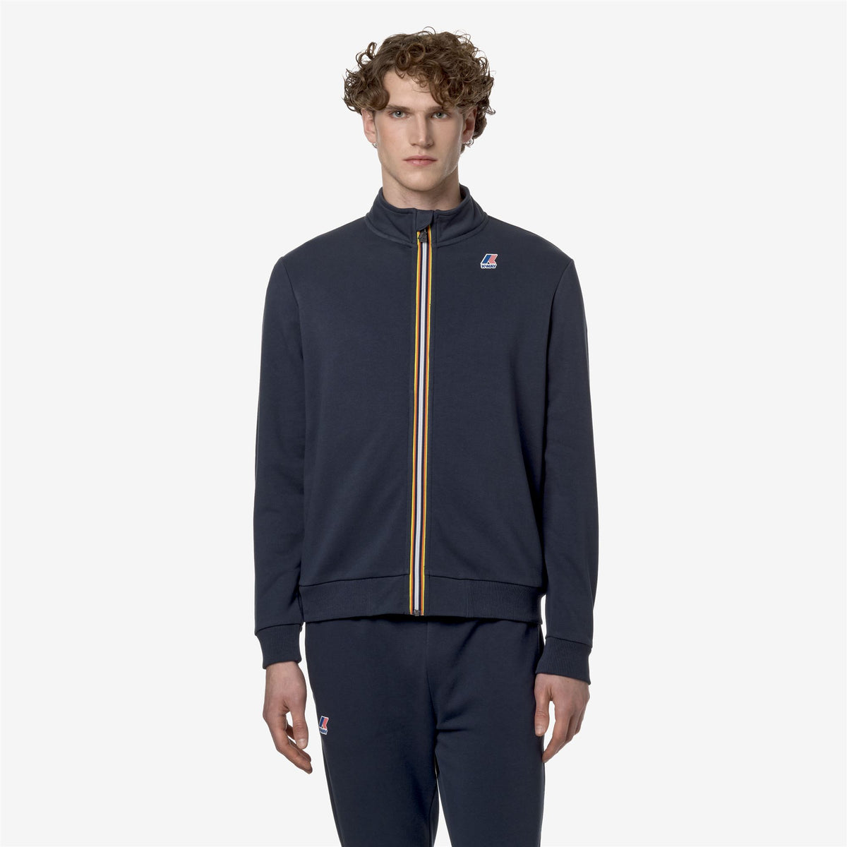 Fleece_UNISEX_ AUGUR POLY COTTON_Jacket_Blue Depth - Commercial 4