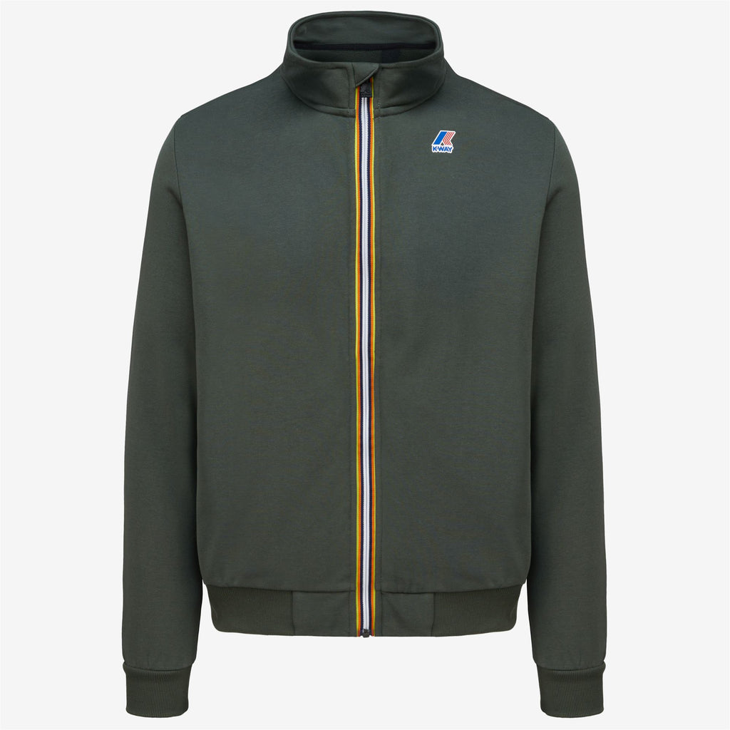 Fleece_UNISEX_ AUGUR POLY COTTON_Jacket_GREEN BLACKISH - Commercial 1