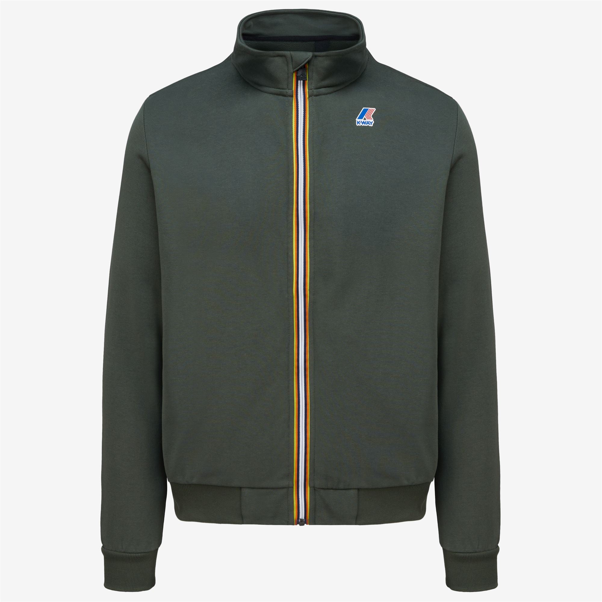Fleece_UNISEX_ AUGUR POLY COTTON_Jacket_GREEN BLACKISH - Commercial 1