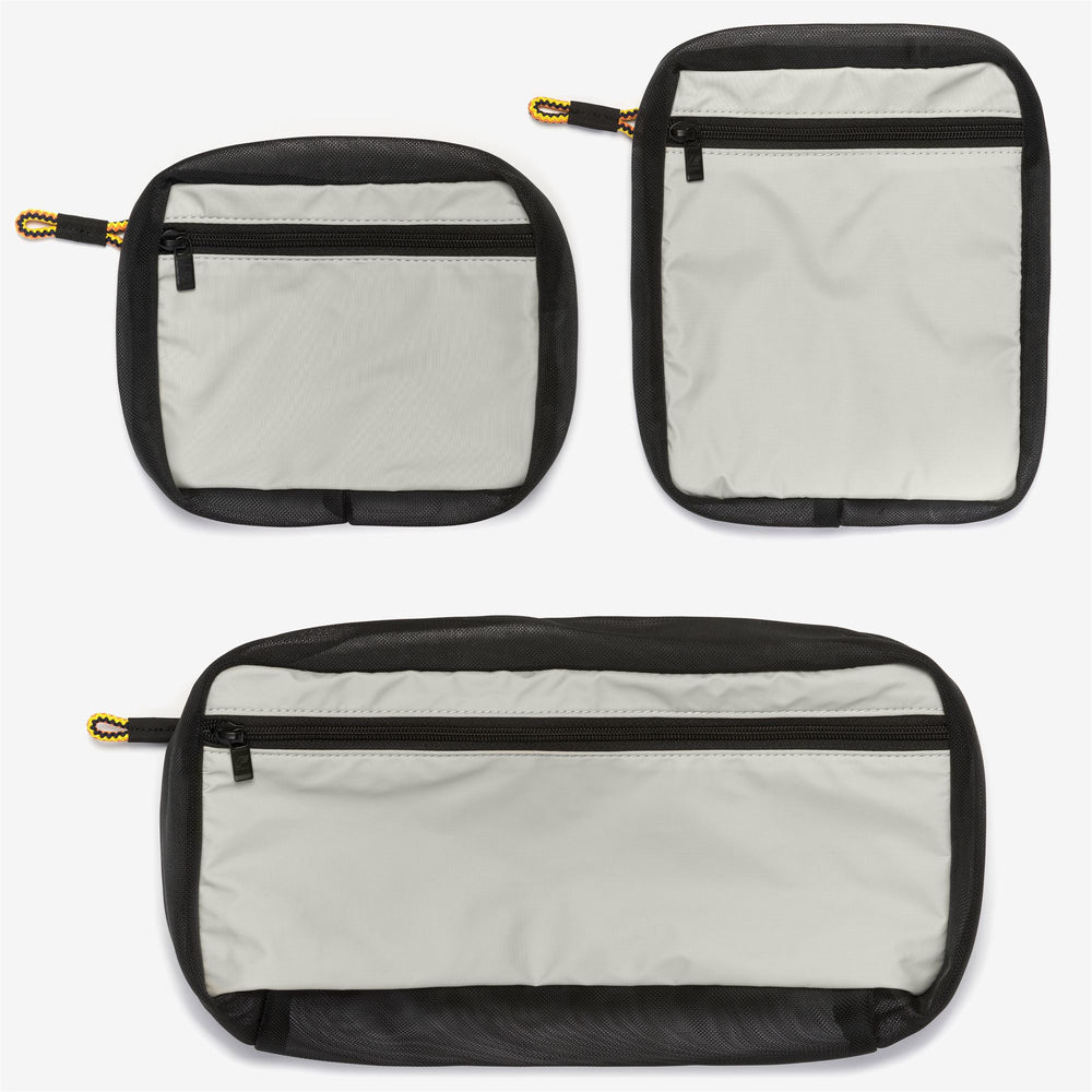 Beige Grey Unisex Versatile Waterproof Beach Tote Bag with Pouches 02