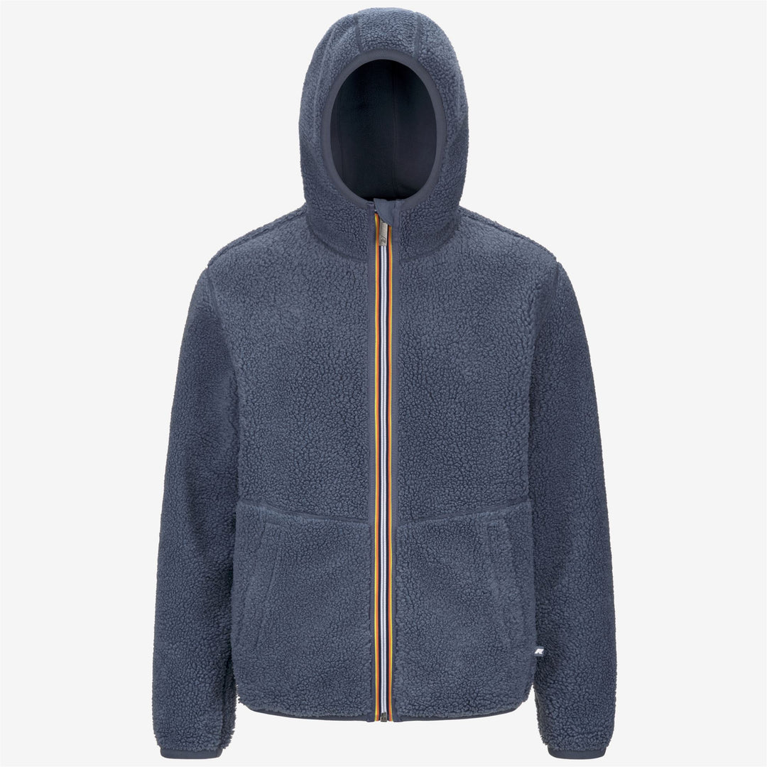 JACK SHERPA POLAR REVERSIBLE Fleece Jacket Man GREY BLUE A-GREY BLUE A Adult S Grey Blue A-grey Blue A