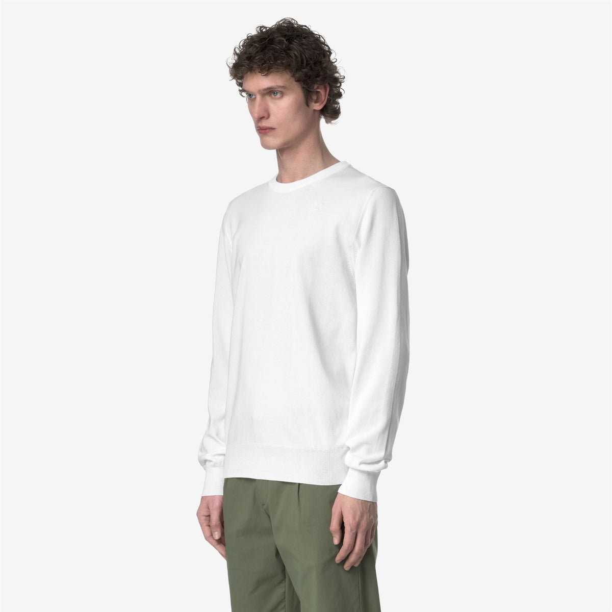 Knitwear_MAN_SEBASTIEN COTTON PS_Pull Over_White - Commercial 5