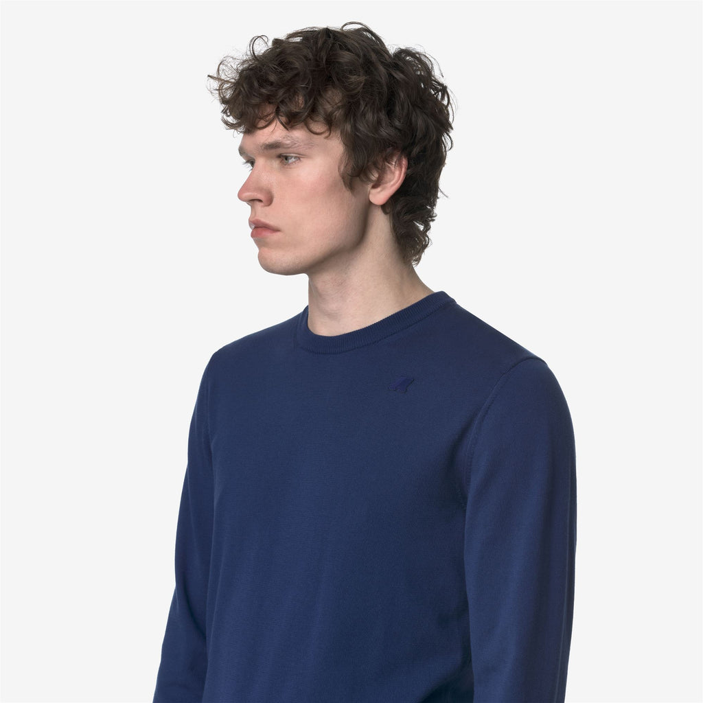 Knitwear_MAN_SEBASTIEN COTTON PS_Pull Over_Blue Depths - Commercial 7