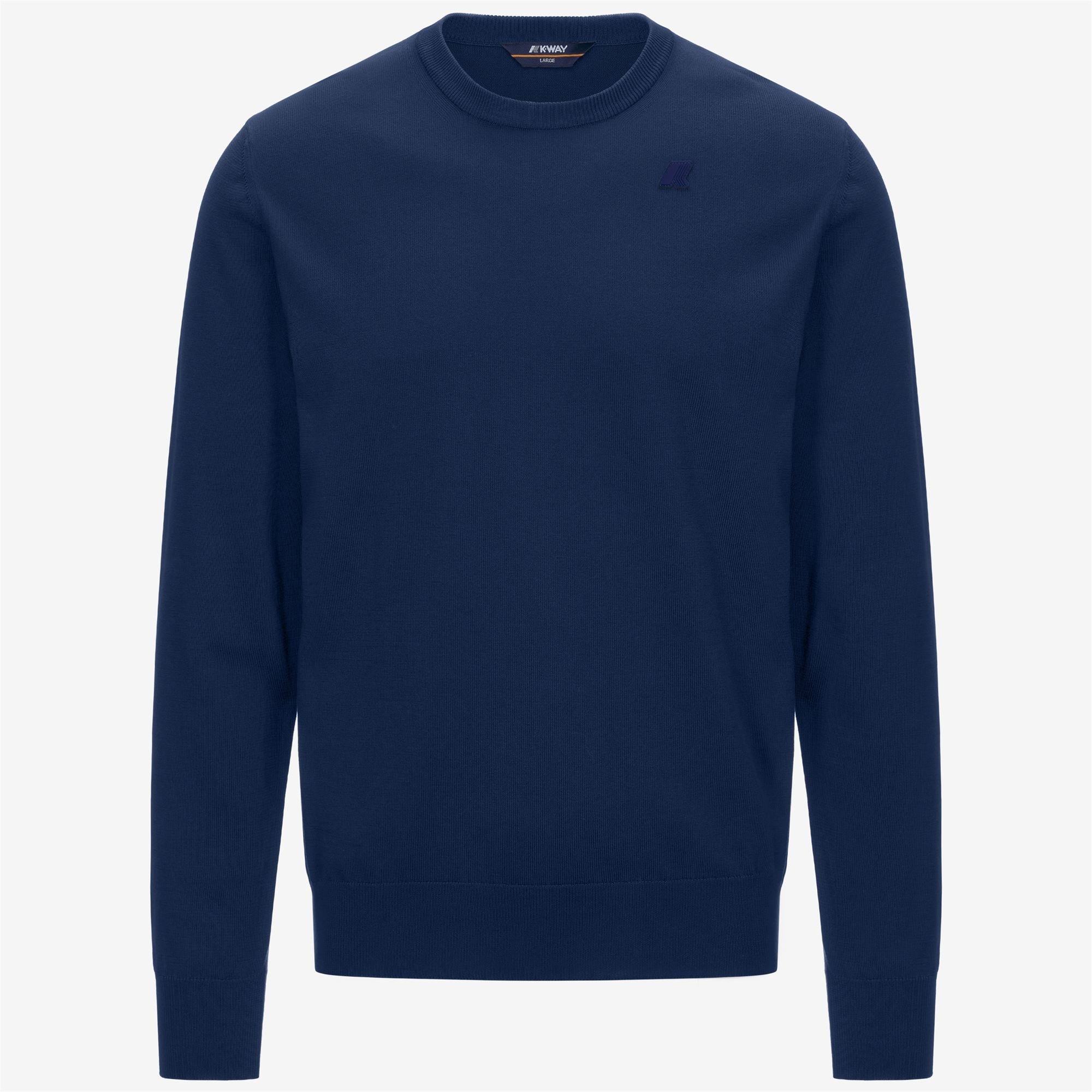Knitwear_MAN_SEBASTIEN COTTON PS_Pull Over_Blue Depths - Commercial 1