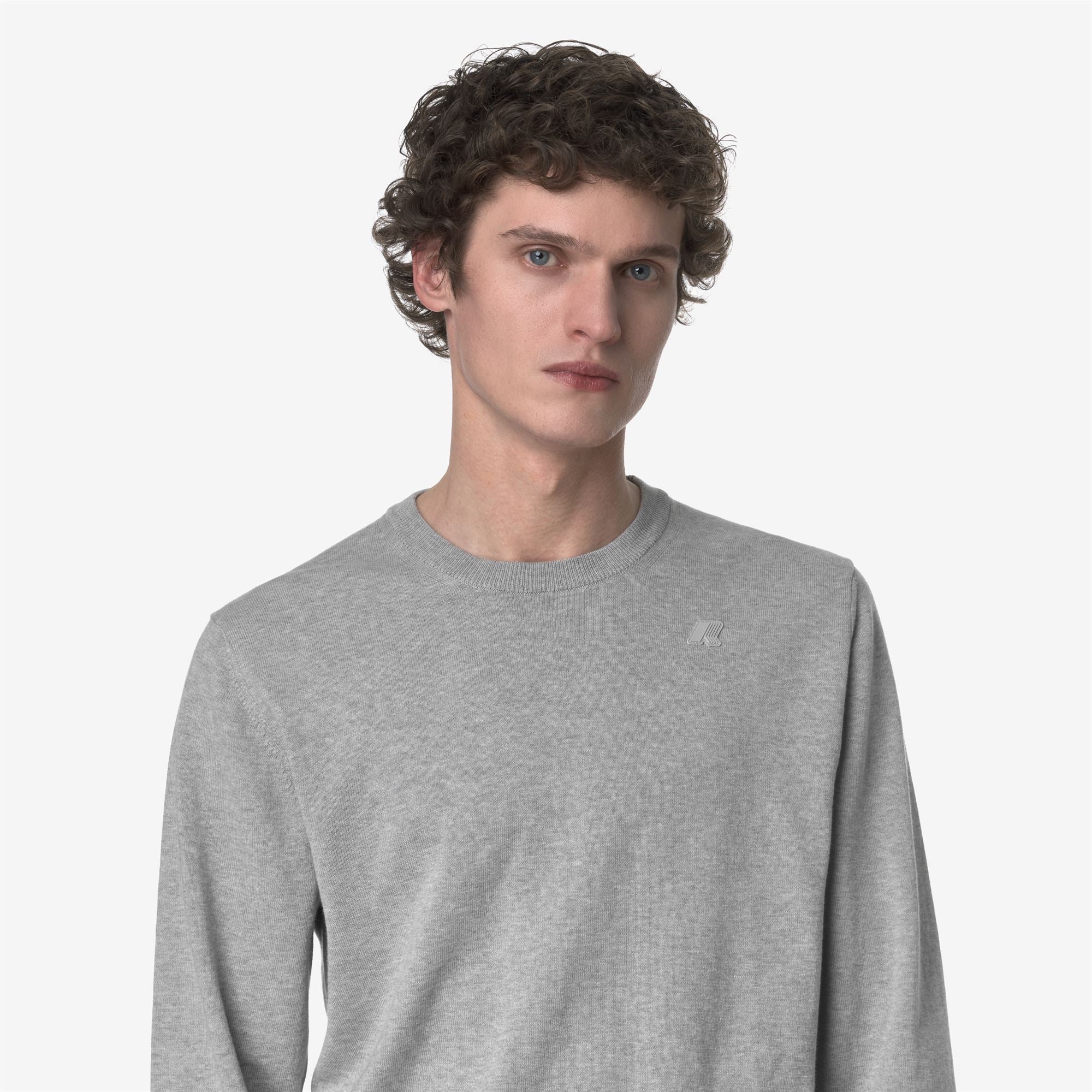 Knitwear_MAN_SEBASTIEN COTTON PS_Pull Over_GREY MEL - Commercial 7