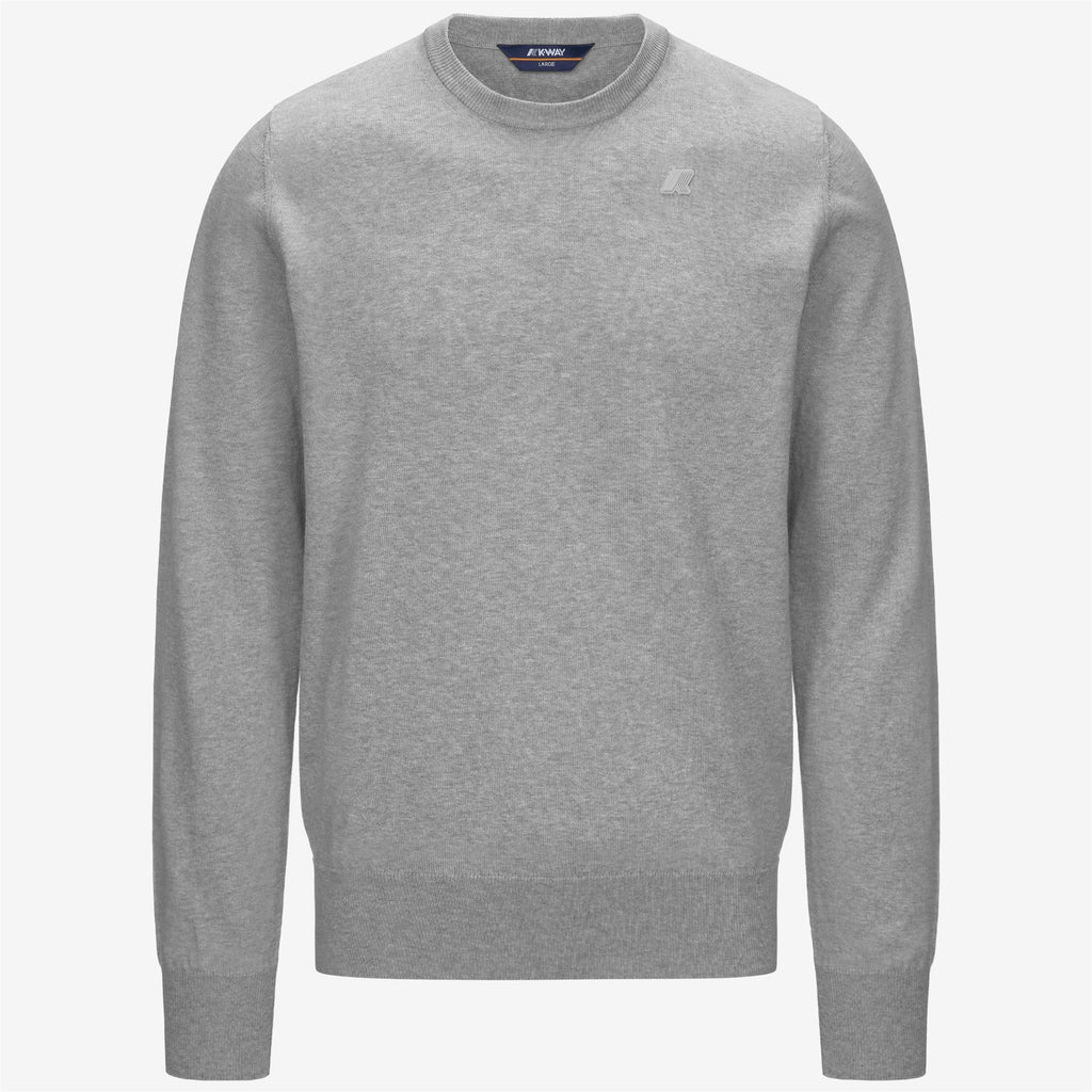 Knitwear_MAN_SEBASTIEN COTTON PS_Pull Over_GREY MEL - Commercial 1
