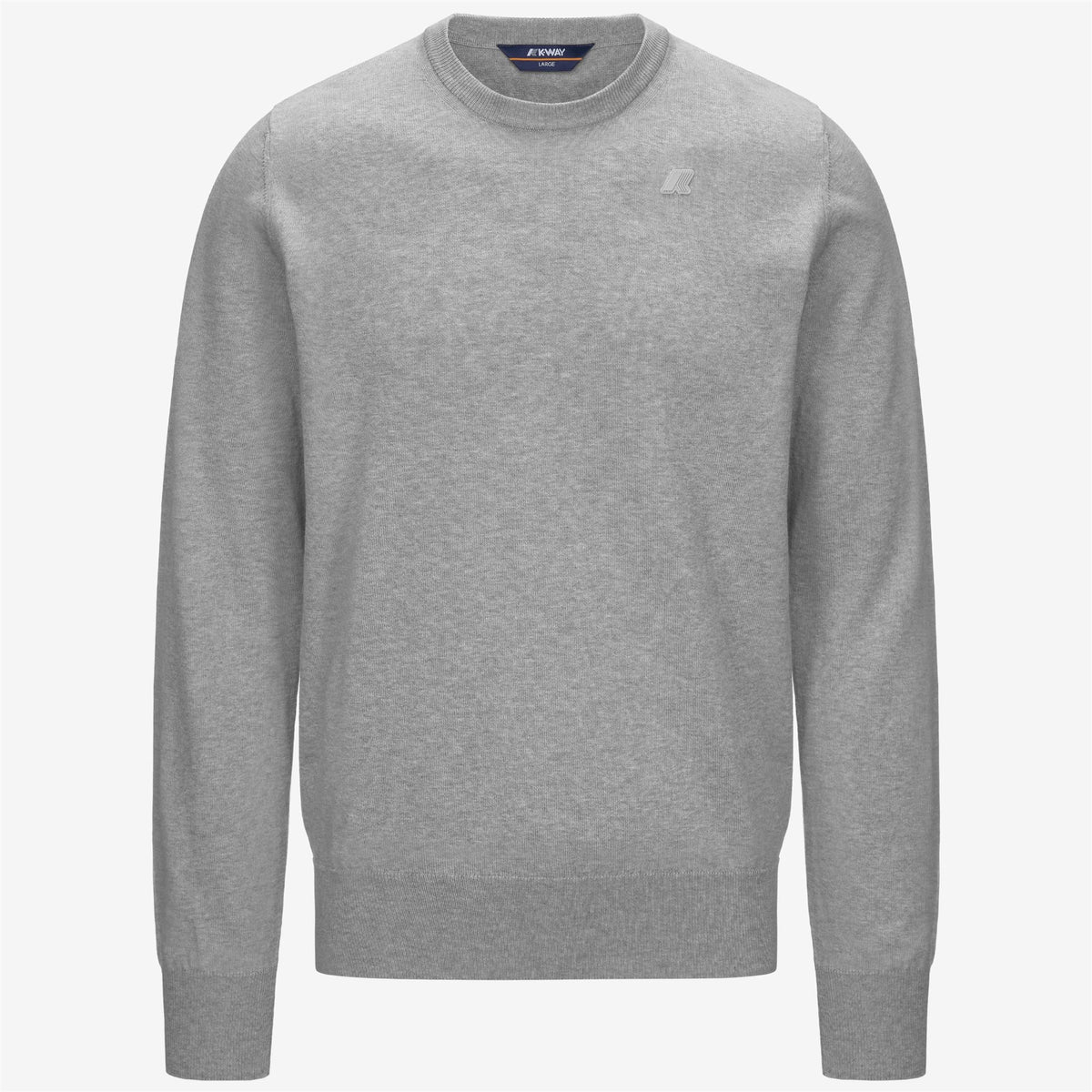 Knitwear_MAN_SEBASTIEN COTTON PS_Pull Over_GREY MEL - Commercial 1