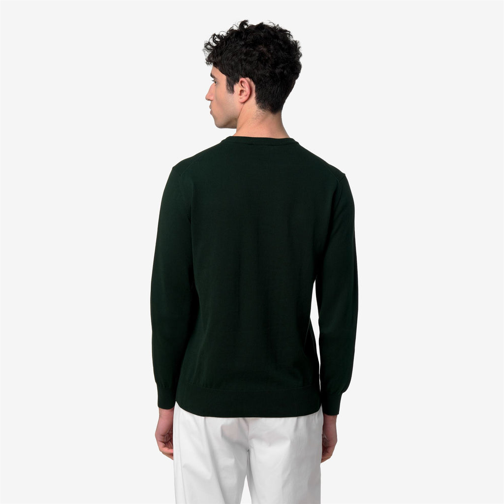 Knitwear_Man_SEBASTIEN COTTON PS_Pull Over_Green Deep Forest - Commercial 6
