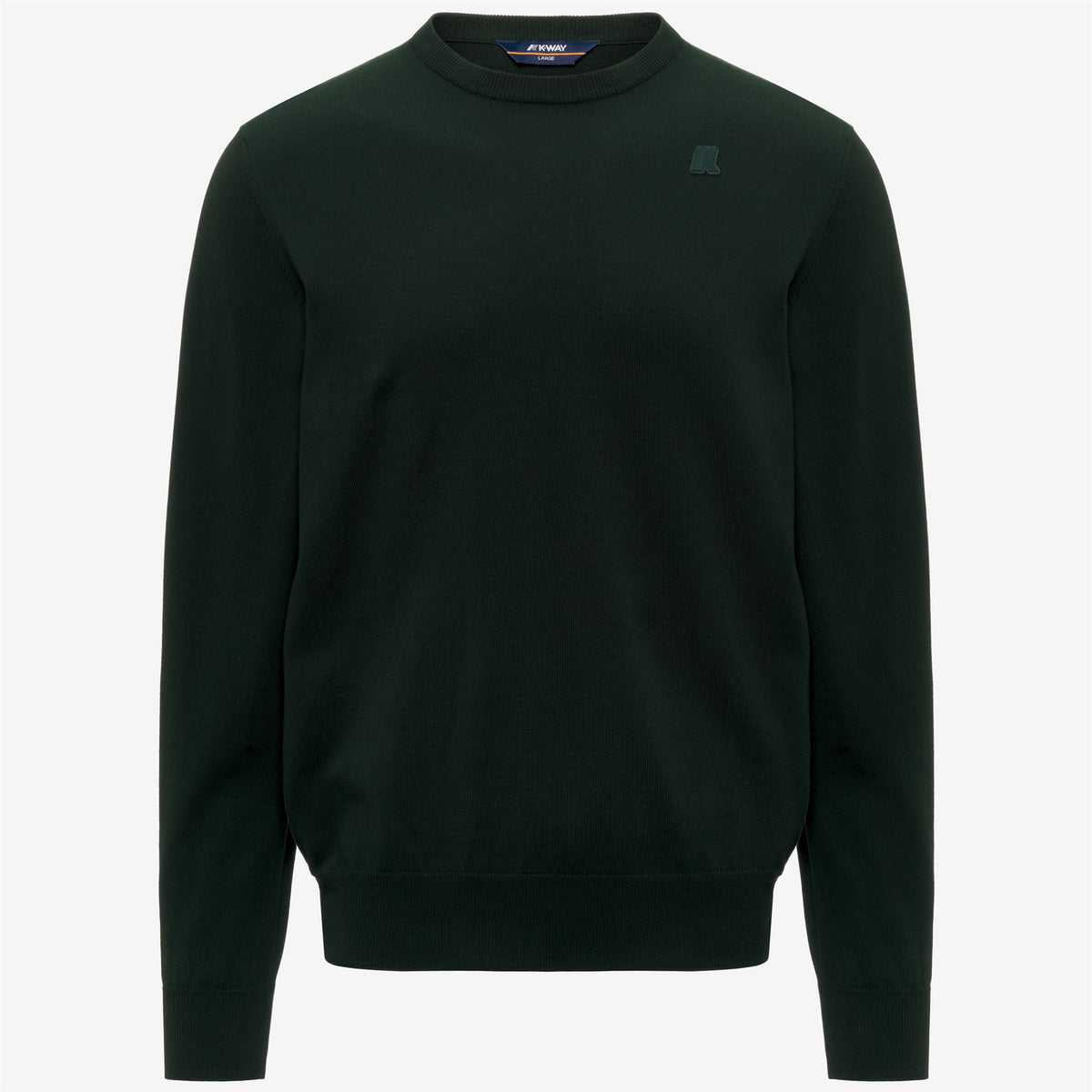 Knitwear_Man_SEBASTIEN COTTON PS_Pull Over_Green Deep Forest - Commercial 1